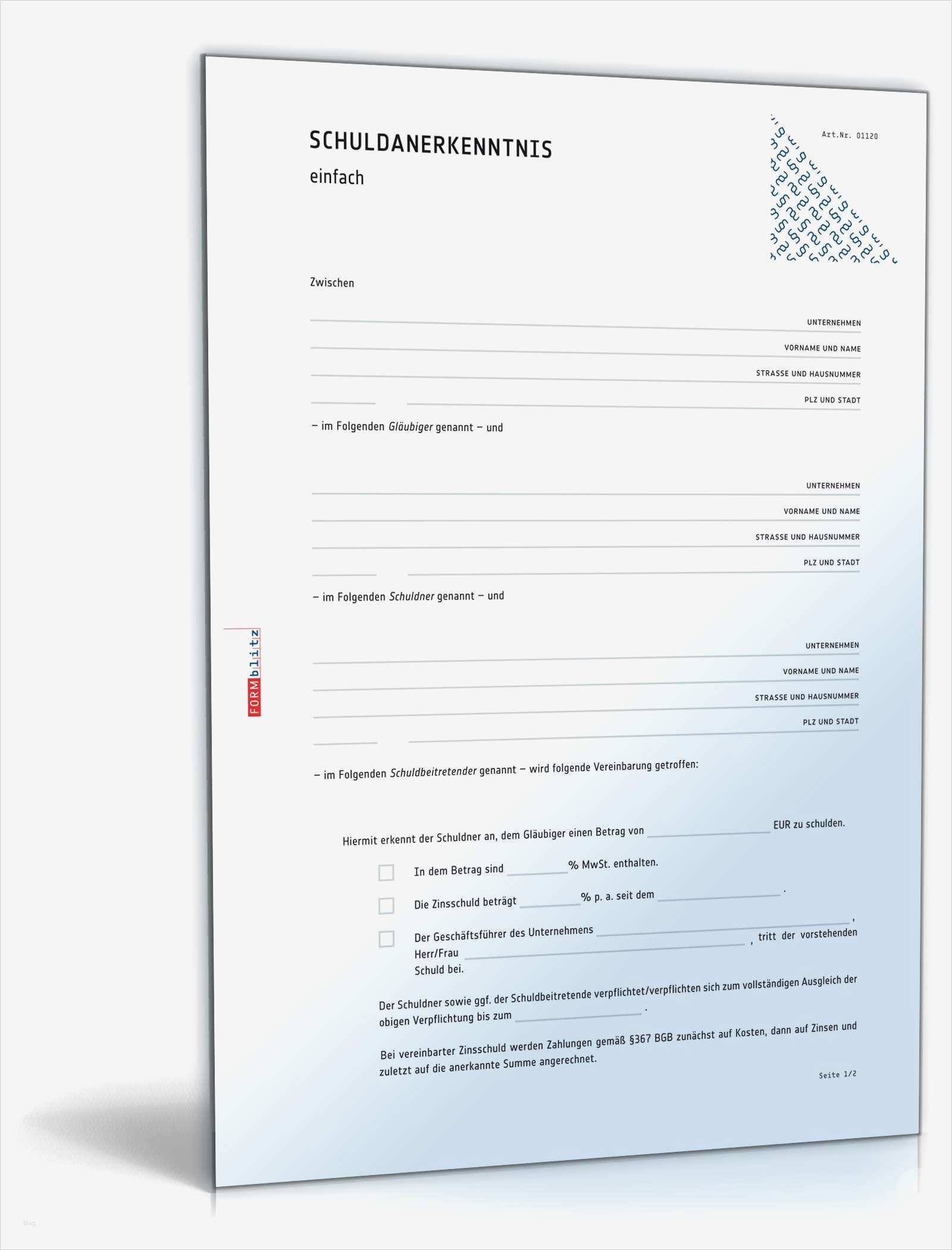 Impressum Vorlage HTML Gut Schuldanerkenntnis Mit Ausgleichsverpflichtung