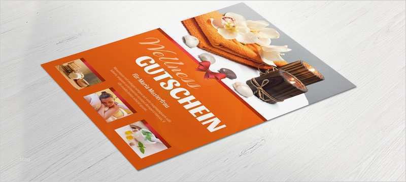 Indesign Gutschein Vorlage Genial Designvorlagen Für Geschenkgutscheine Wellness Version