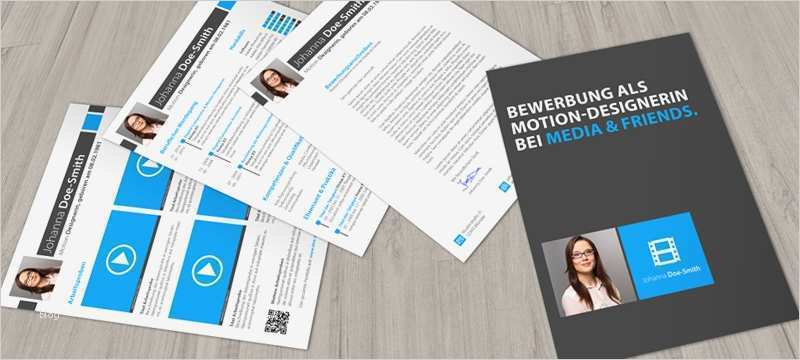 Indesign In Word Vorlage Fabelhaft Bewerbungsvorlage "motion Designerin" Für Indesign