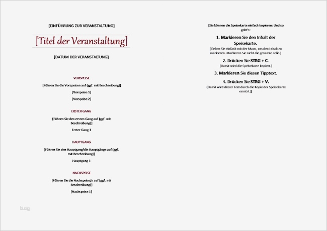 Indesign In Word Vorlage Schönste Speisekarten Vorlagen Tipps Und 95 Kostenlose Mustermenüs