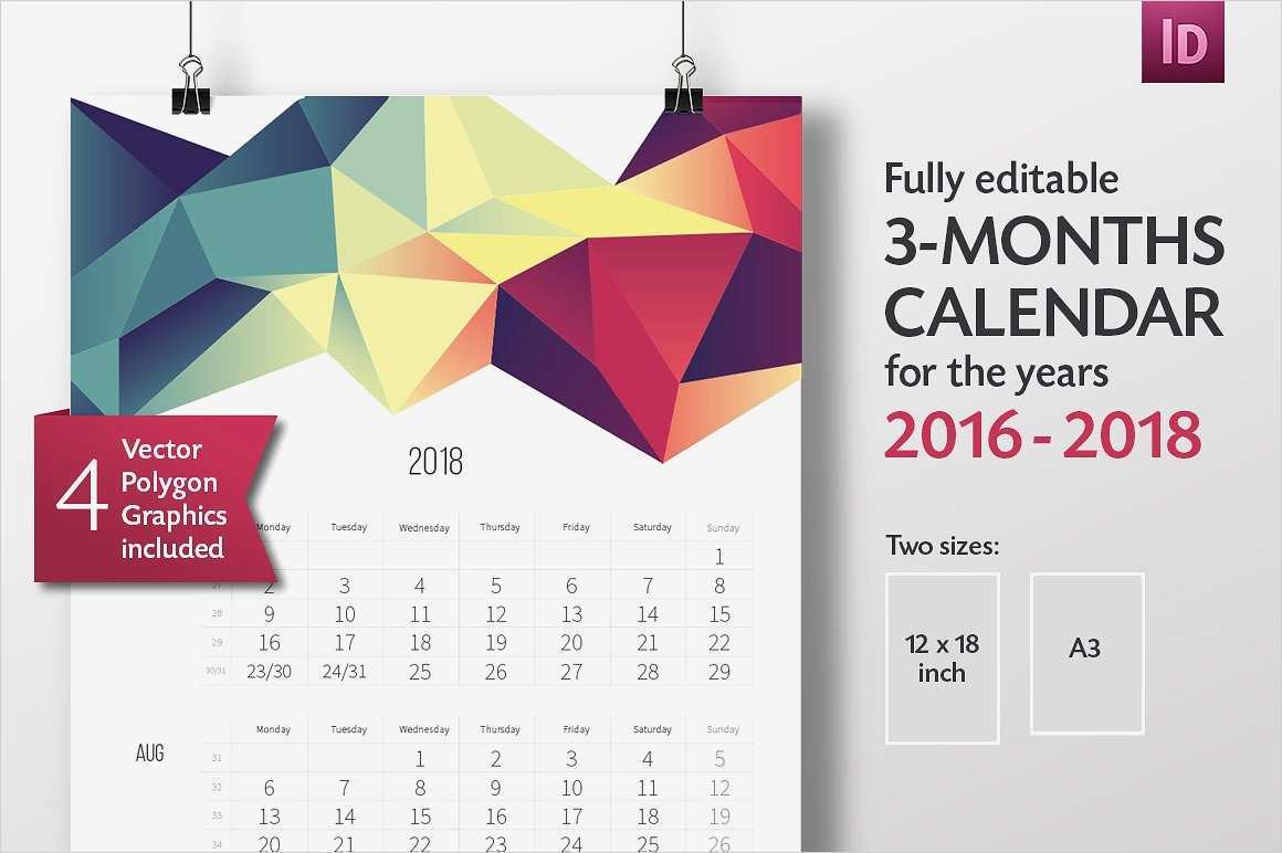 Indesign Vorlage Kalender 2018 Gut Adobe Indesign 2018 Calendar Template