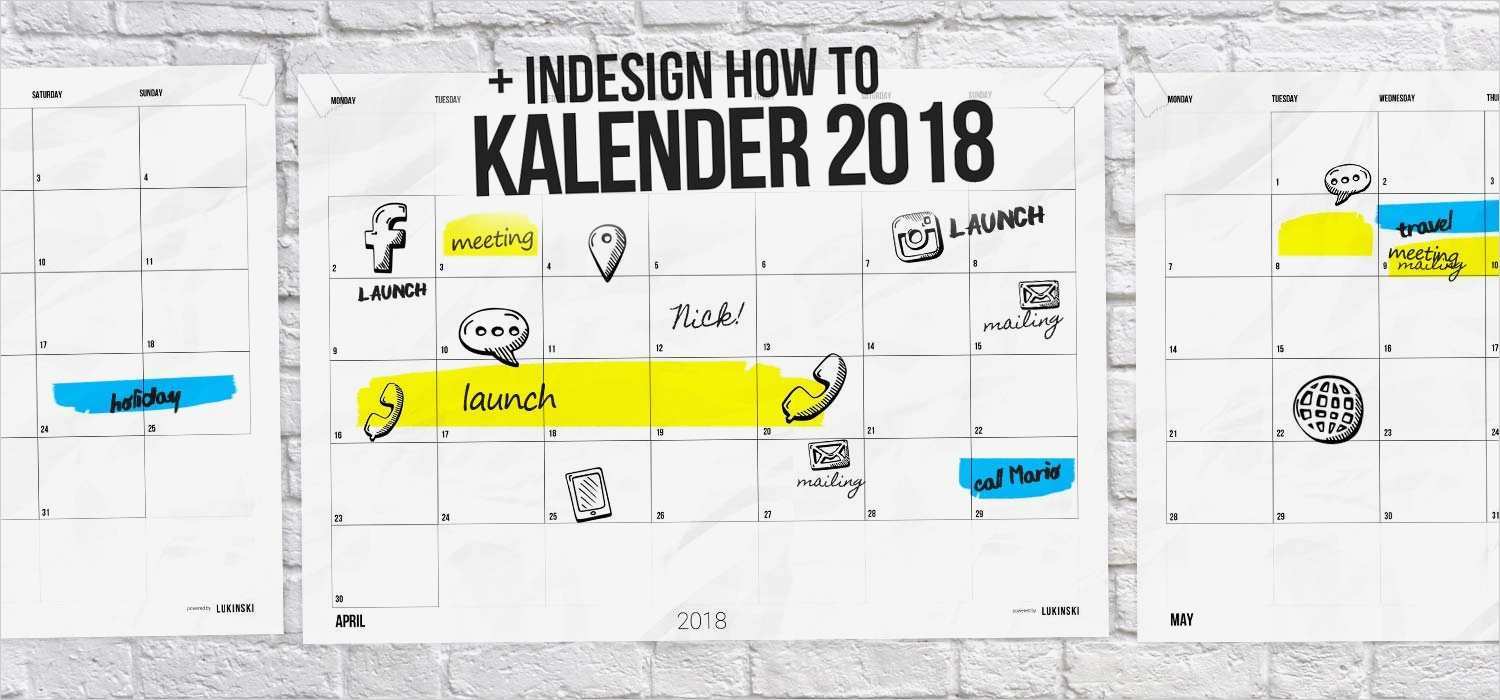 Indesign Vorlage Kalender 2018 Neu Kalender 2018 Zum Ausdrucken Pdf Monatskalender Kostenlos