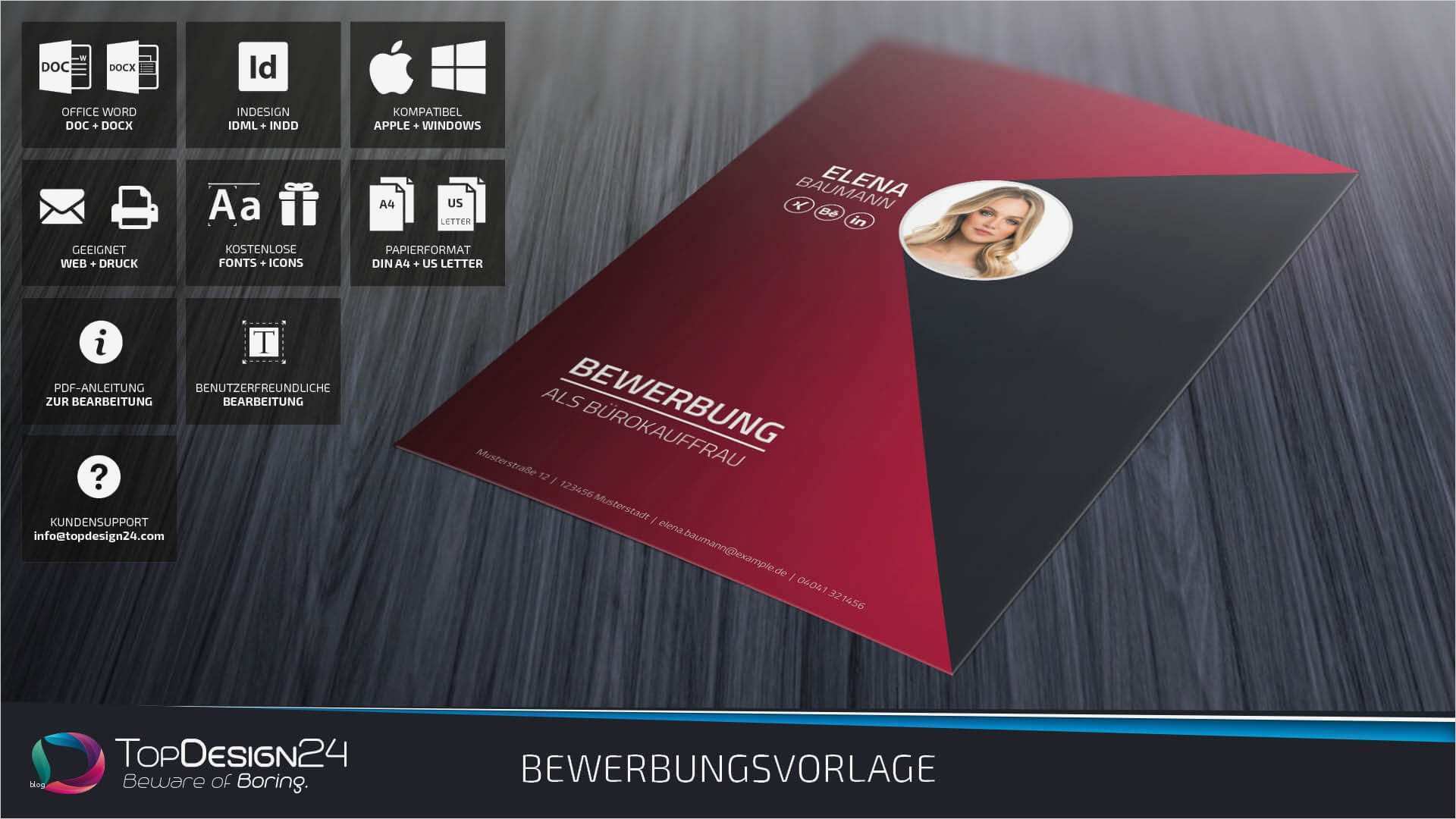 Indesign Vorlage Lebenslauf Bewundernswert Lebenslauf Vorlage 2018 topdesign24 Bewerbungsvorlage