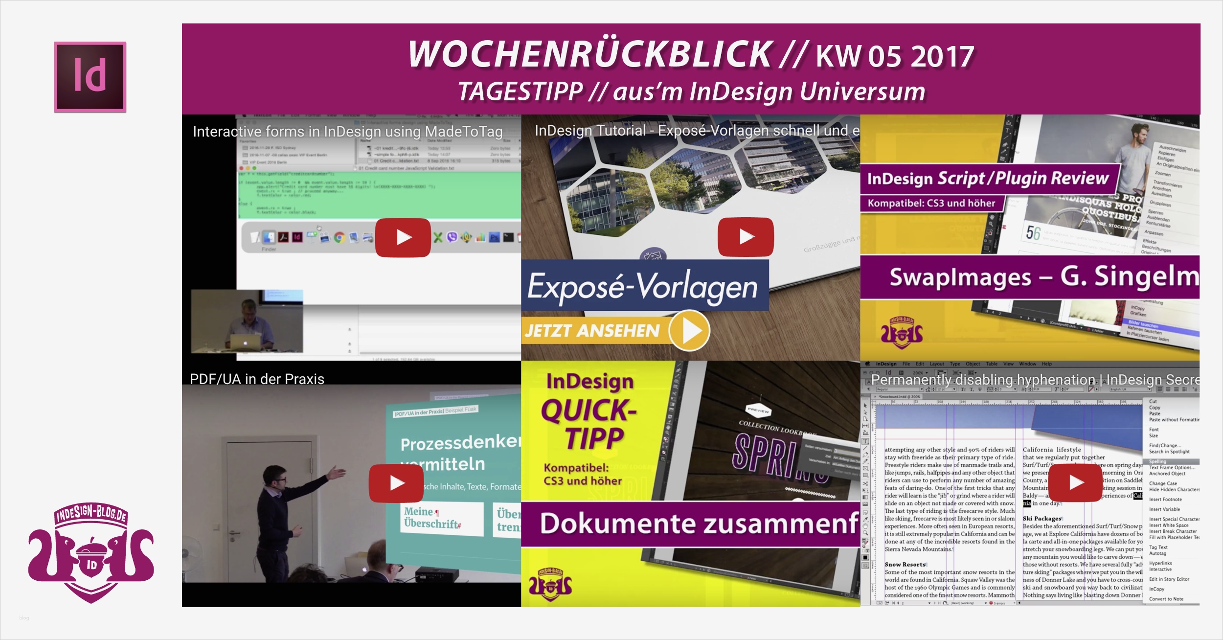 Indesign Vorlagen Angenehm Wochenrückblick – Aus’m Indesign Universum – Kw 05