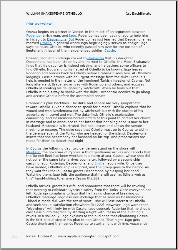 Individueller Ausbildungsplan Erzieher Vorlage Genial Othello Essay Pdf