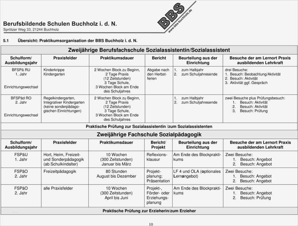 Individueller Ausbildungsplan Erzieher Vorlage Großartig Fachschule sozialpädagogik Pdf