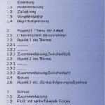 Inhaltsverzeichnis Hausarbeit Vorlage Gut Inhaltsverzeichnis