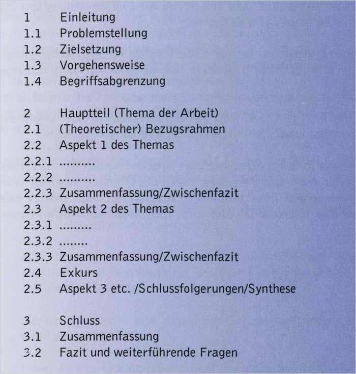 Inhaltsverzeichnis Hausarbeit Vorlage Gut Inhaltsverzeichnis