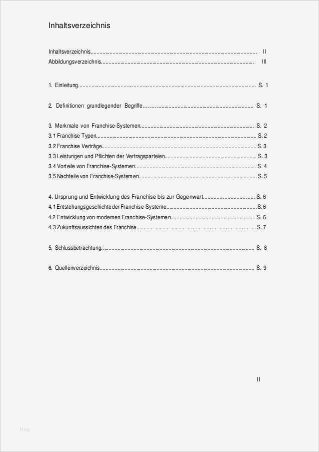 Inhaltsverzeichnis Hausarbeit Vorlage Neu Hausarbeit Franchising by Mark Etting