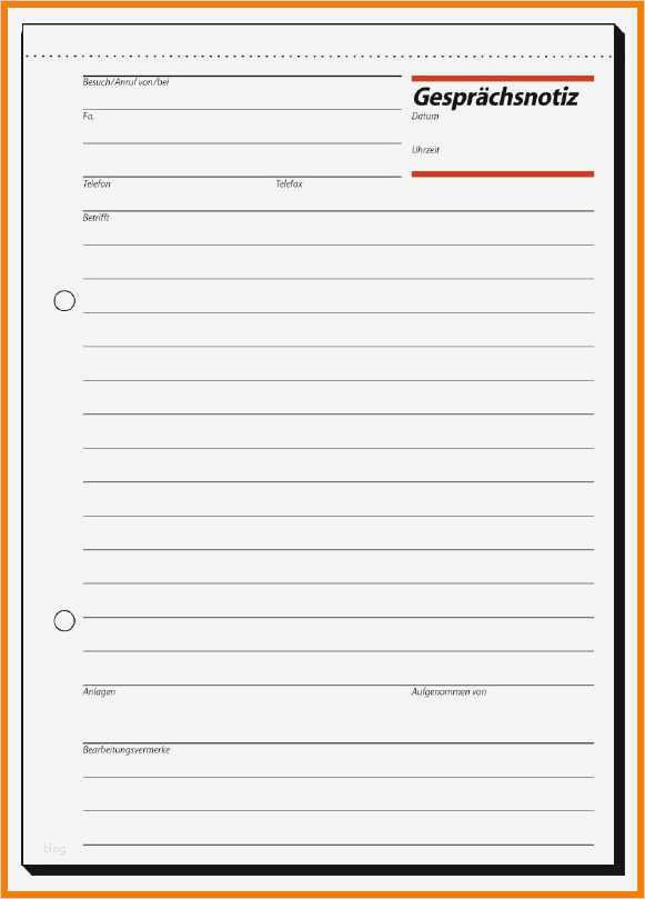 Inhaltsverzeichnis Vorlage Süß 5 Gesprächsnotizen Vorlage