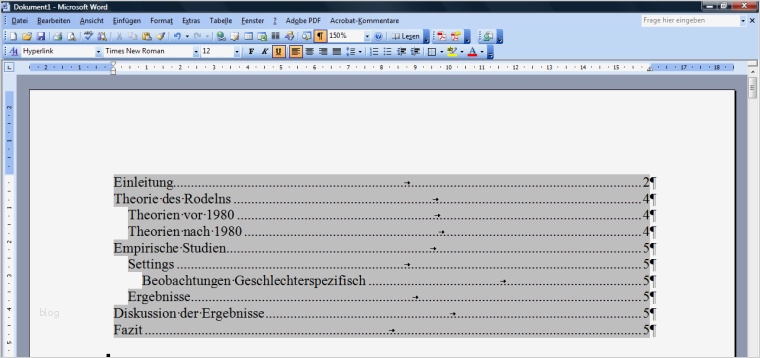 Inhaltsverzeichnis Word 2010 Vorlage Süß Automatisches Inhaltsverzeichnis Mit Word