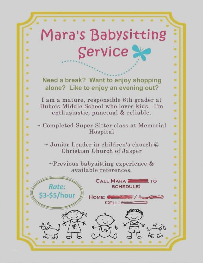 Initiativbewerbung Flyer Vorlagen Einzigartig Ziemlich Babysitter Anschreiben Zeitgenössisch Bilder