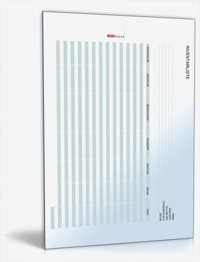 Inventarliste Vorlage Bewundernswert Inventarliste Büro