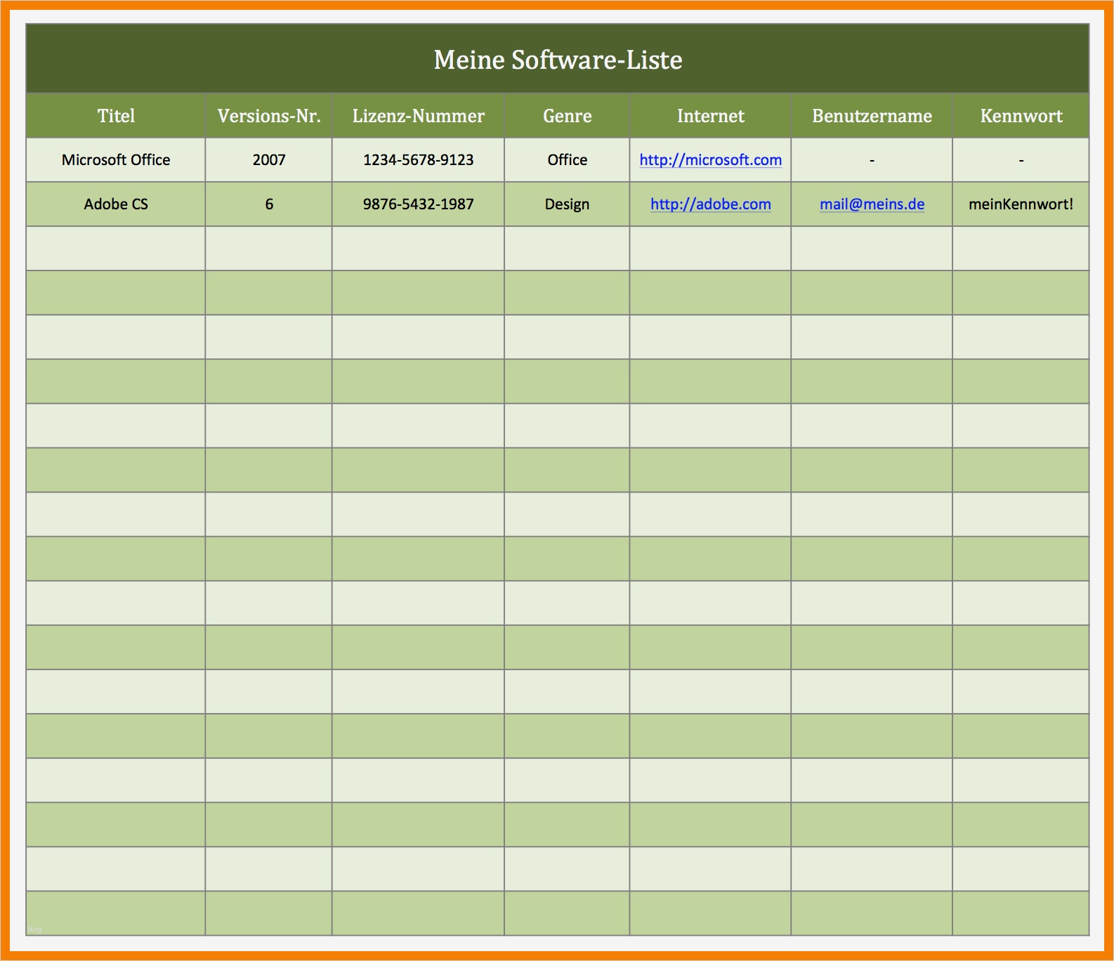 Inventarliste Vorlage Einzigartig 9 Vorlage Fahrtenbuch