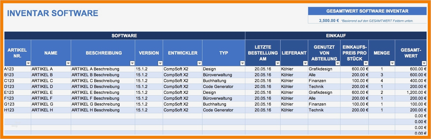 Inventarliste Vorlage Luxus 11 Inventarliste Vorlage