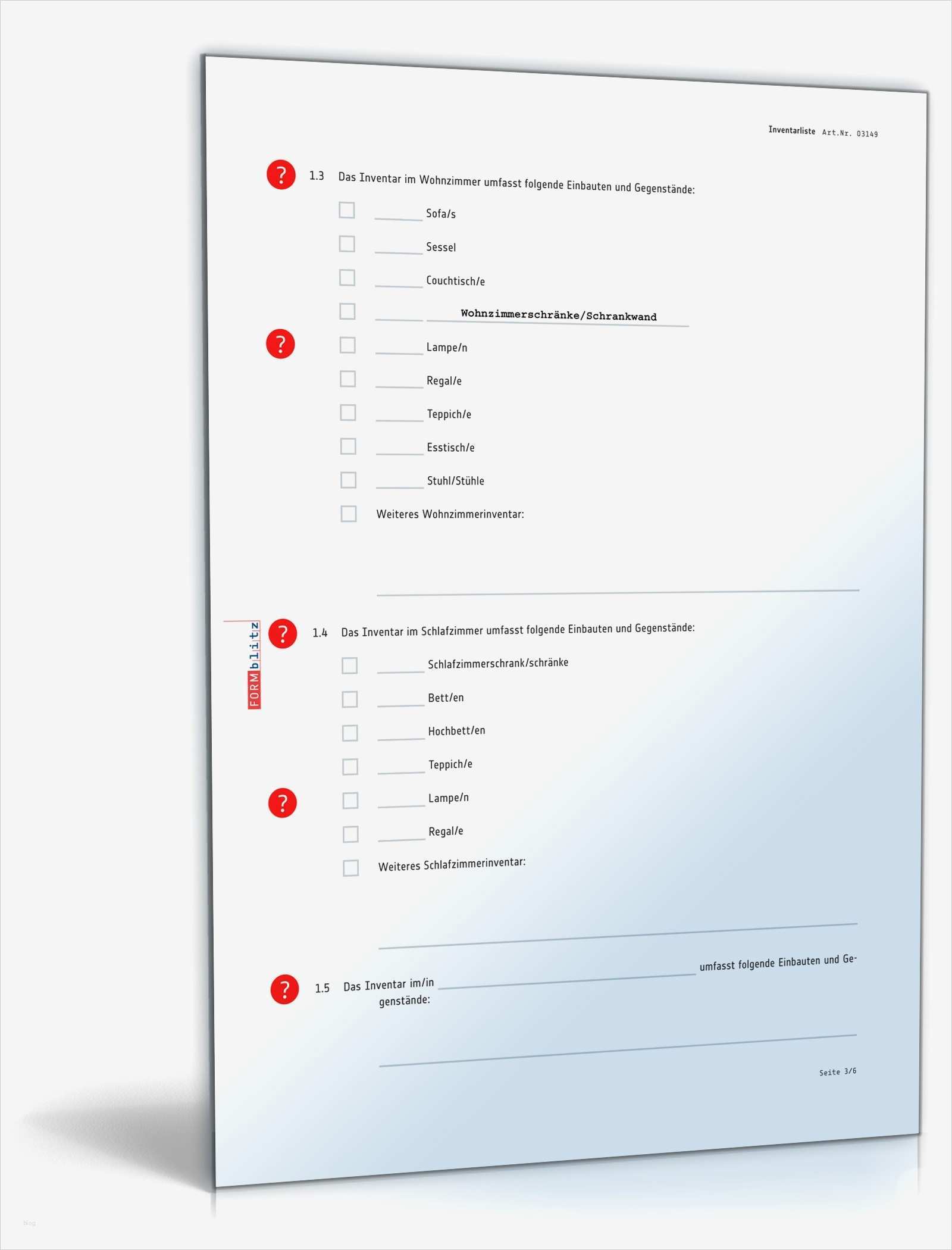 Inventarliste Vorlage Muster Elegant Inventarliste Mietvertrag