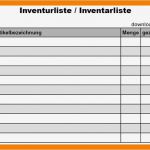 Inventur Vorlage Excel Kostenlos Neu 12 Inventarliste Muster