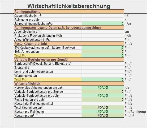 Investitionsrechnung Immobilien Excel Vorlage Schön Excel Vorlage Wirtschaftlichkeits Berechnung