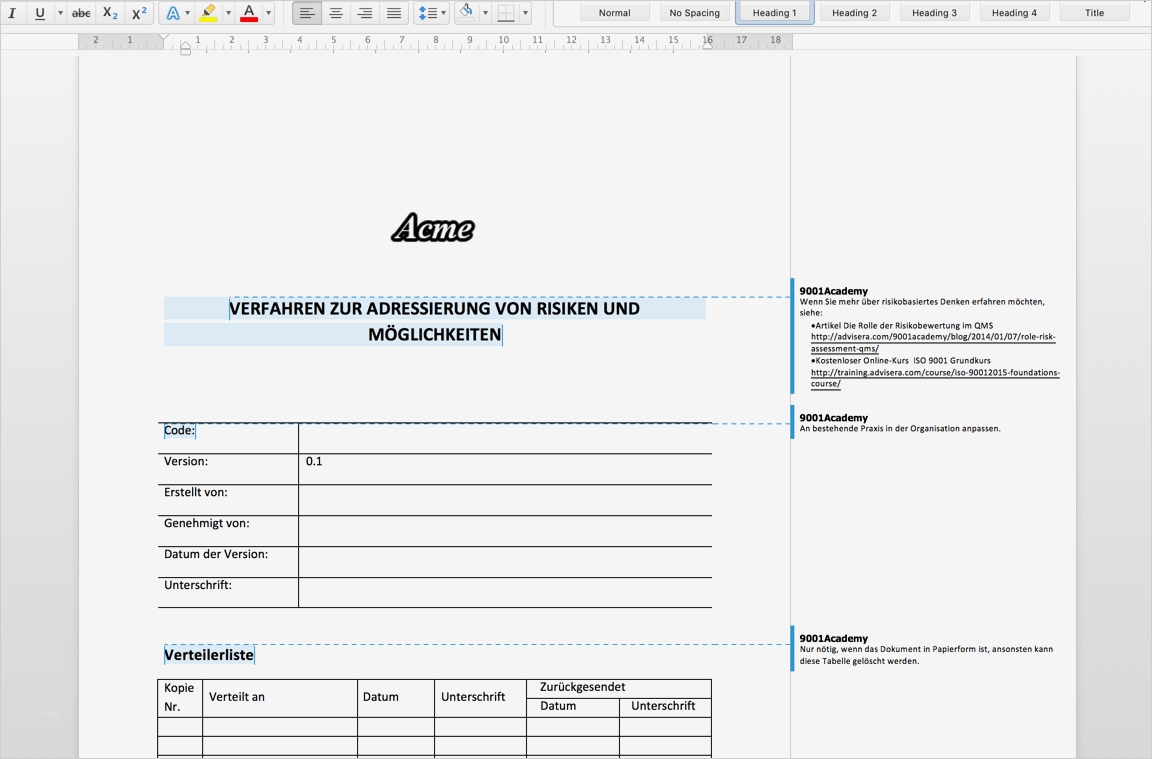 Iso 9001 2015 Risikobewertung Vorlage Hübsch iso 9001 2015 Risikomanagement toolkit