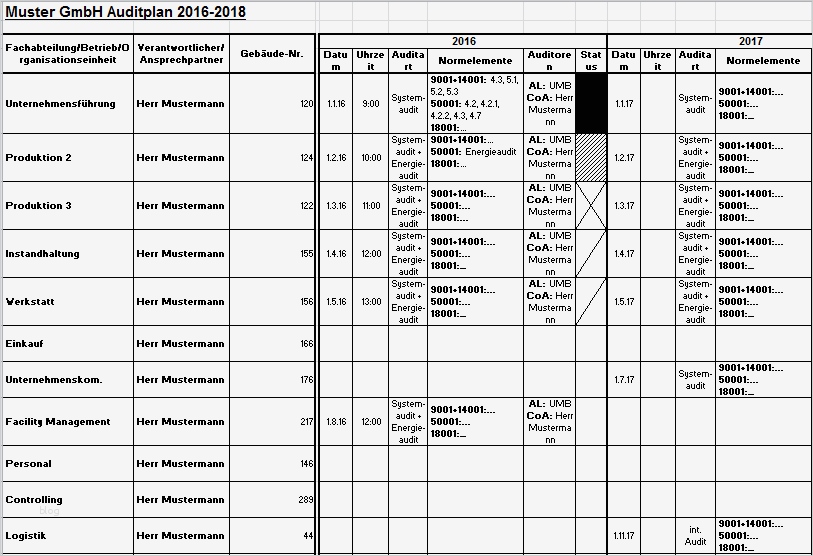 Iso 9001 Vorlagen Kostenlos Fabelhaft Vorlage Für Einen Auditjahresplan über Drei Jahre