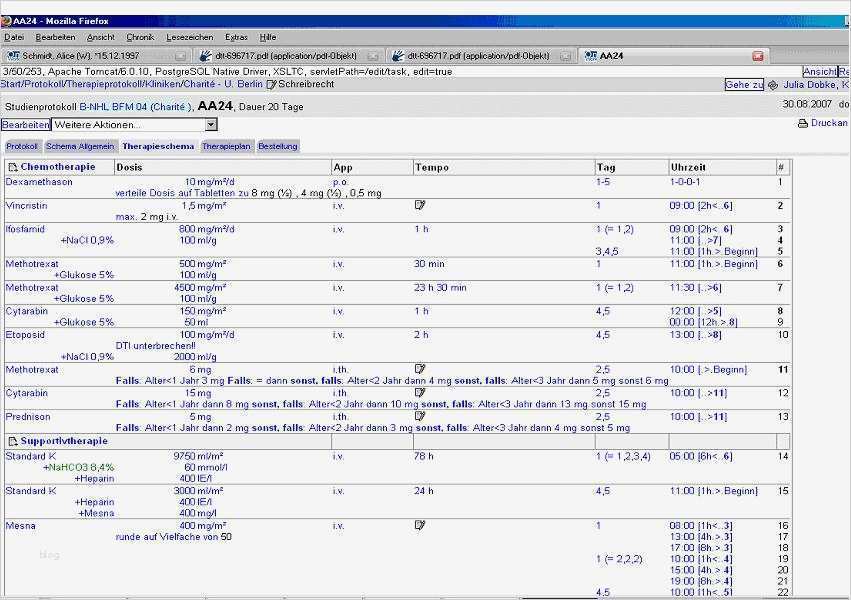 Therapieplanung für Pädiatrische kologie und