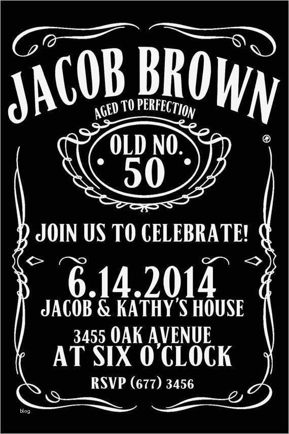 Jack Daniels Vorlage Inspiration Jack Daniels Style Birthday Invitation 50th by