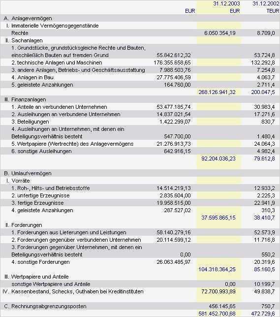 Jahresabschluss Verein Vorlage Hübsch Bilanz Und sonstige Werte Für Beispielberechnungen