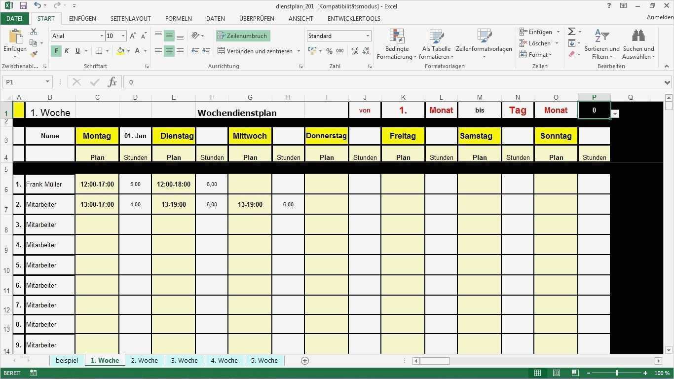 Jahresdienstplan Excel Vorlage Best Of Nett Dienstplan Vorlage Ideen Entry Level Resume