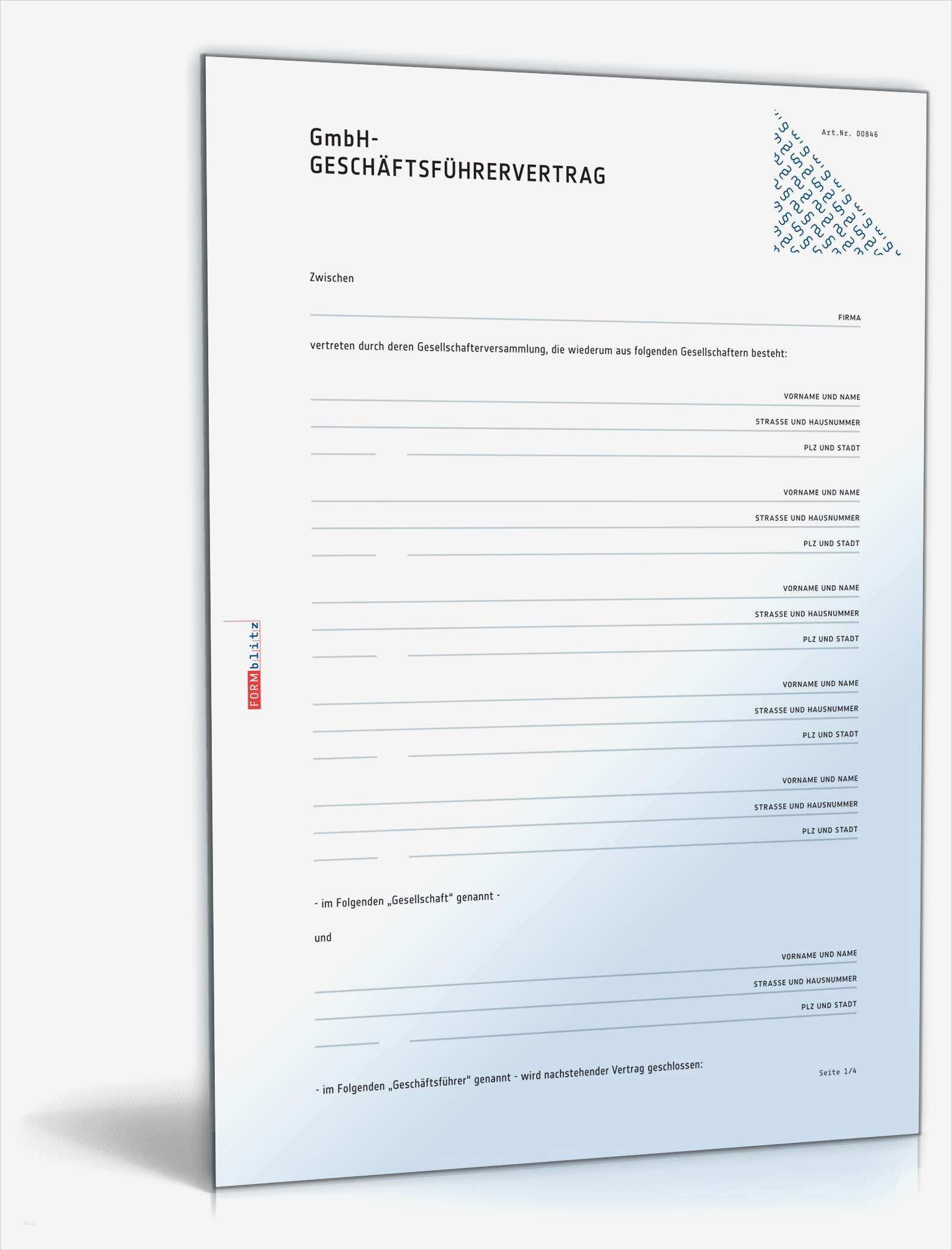 Jahresgespräch Mitarbeiter Vorlage Einzigartig Geschäftsführervertrag Muster Vertrag Für Gmbh