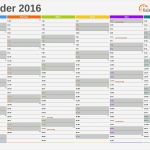 Jahreskalender Excel Vorlage Kostenlos Cool Excel Kalender 2016 Kostenlos