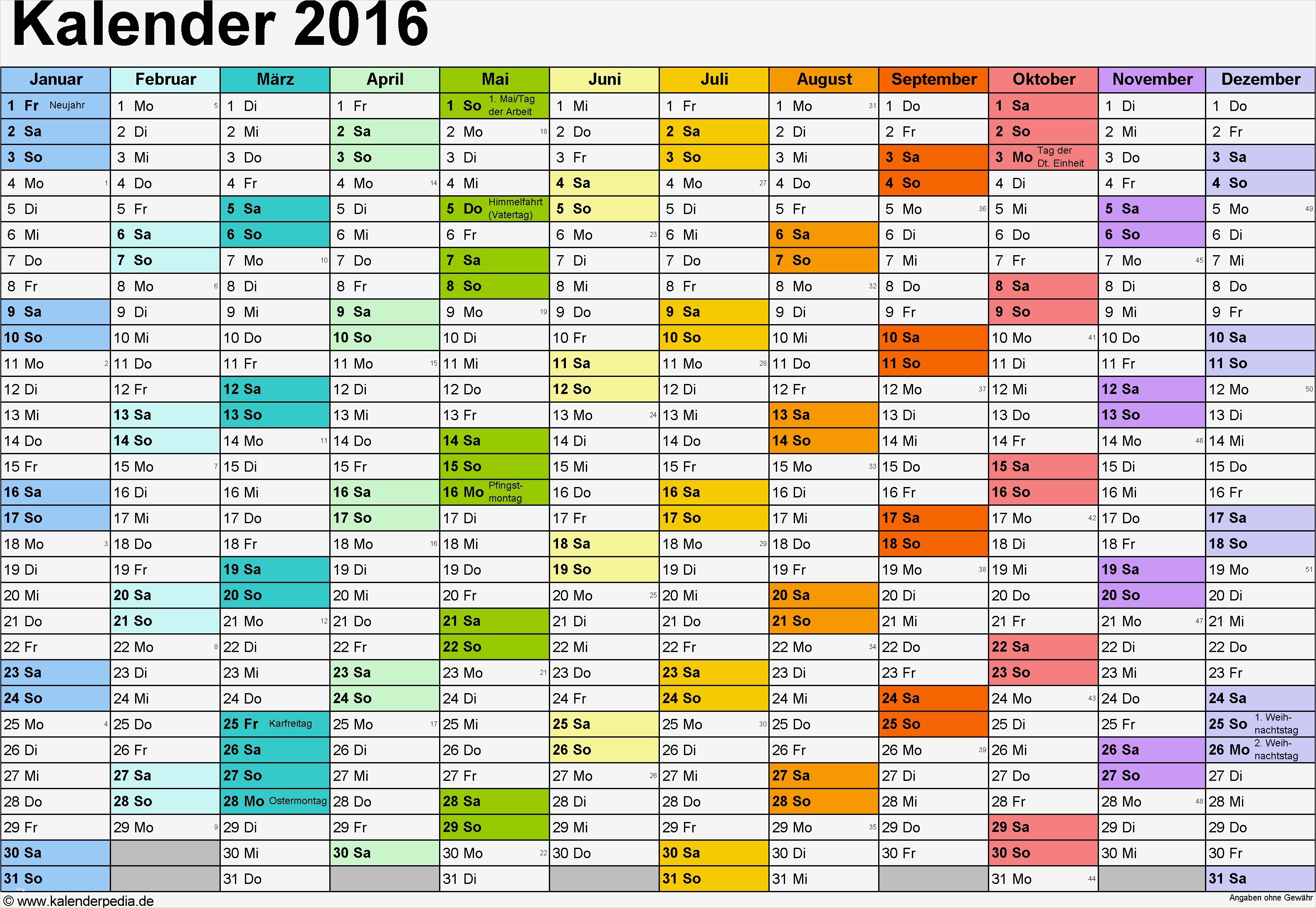 Jahreskalender Excel Vorlage Kostenlos Inspiration Kalender 2016 In Excel Zum Ausdrucken 16 Vorlagen