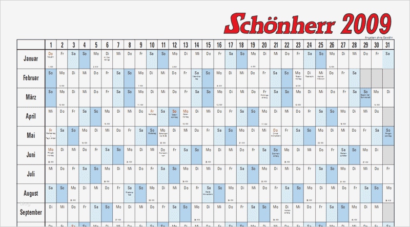 Jahreskalender Excel Vorlage Kostenlos Neu Jahreskalender Vorlage – 2010 Gratis