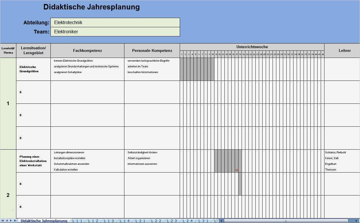 Jahresplanung Kindergarten Vorlage Erstaunlich Nline Elektrotechnik Didaktische Jahresplanung