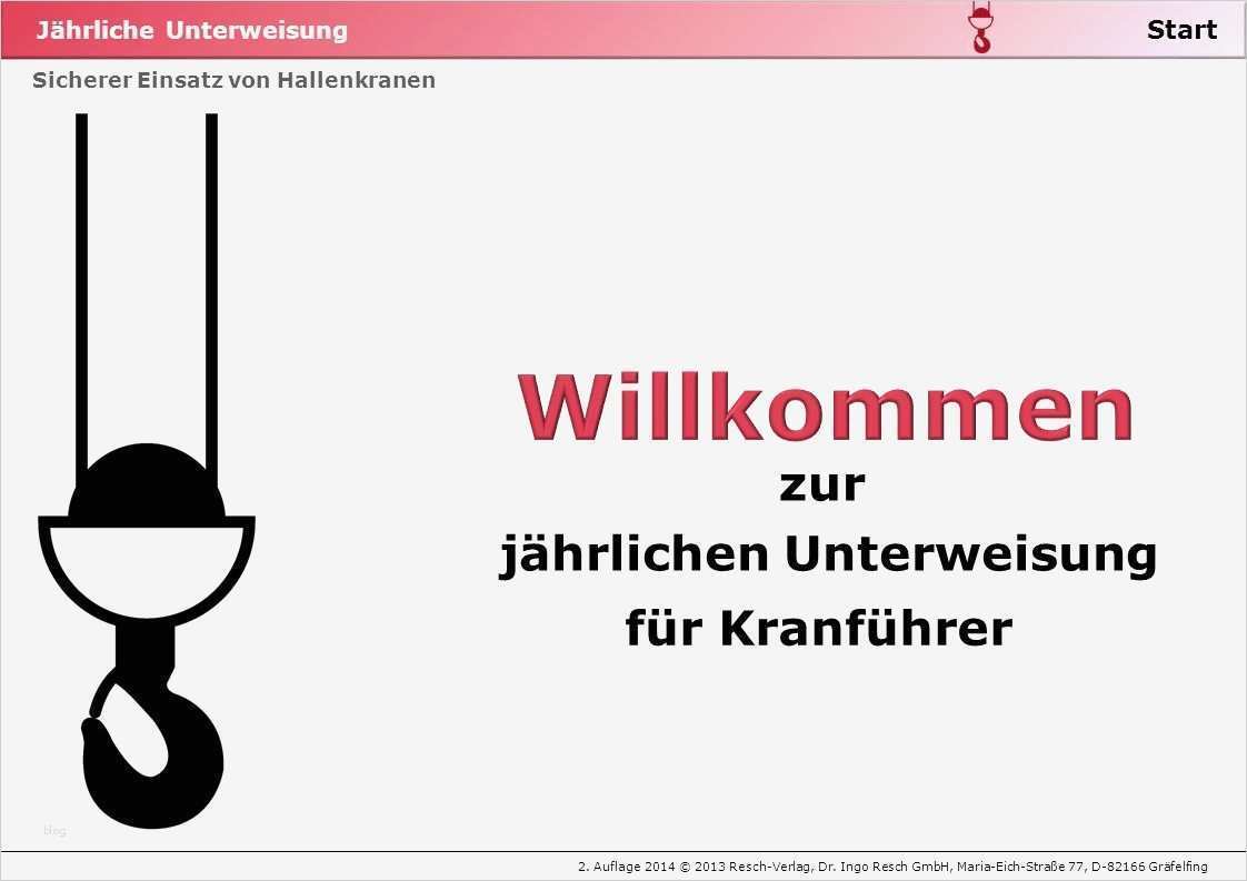 Jährliche Unterweisung Kranführer Vorlage Inspiration Willkommen Zur Jährlichen Unterweisung Für Kranführer