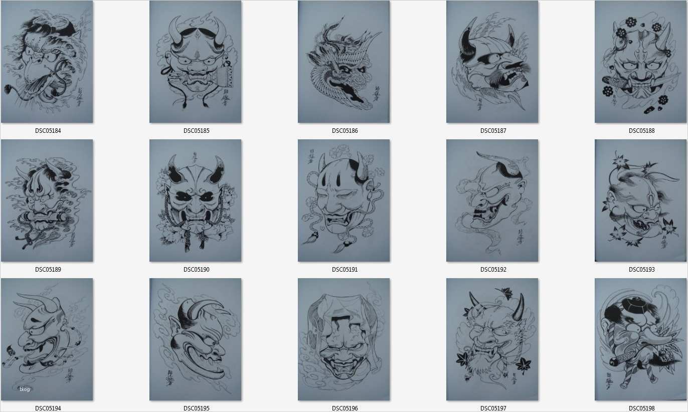 Japanische Drachen Tattoo Vorlagen Schön Japanische Tattoo Vorlagen Book Buch Hannya 210mm X 285mm