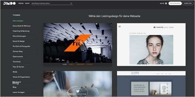 Jimdo Vorlagen Angenehm Homepage Baukästen Die Wichtigsten Anbieter Im Vergleich