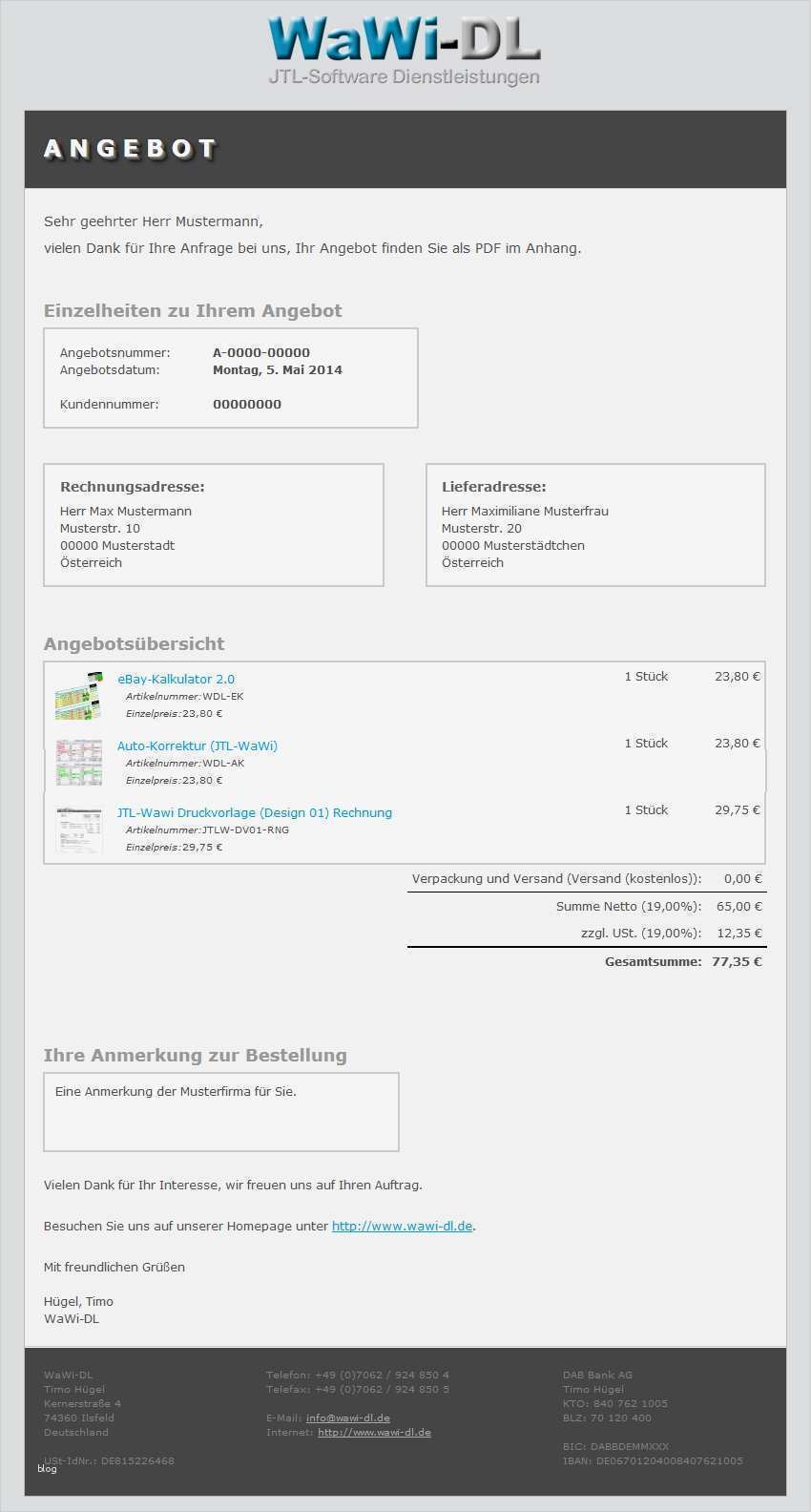 Jtl Email Vorlagen Cool Jtl Wawi Email Vorlagen HTML Design 01 Wawi Dl 10 00