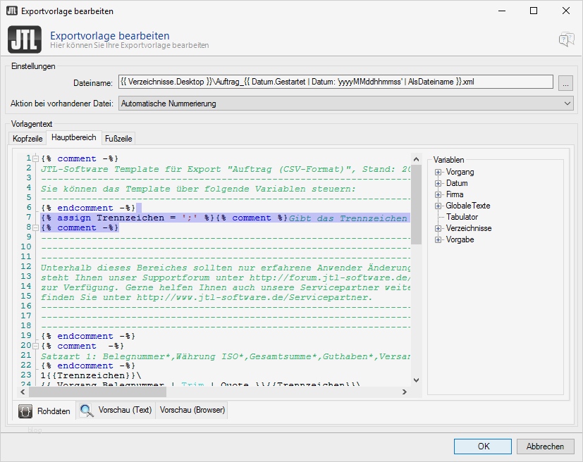 Jtl Vorlagen Erstaunlich Exportvorlagen In Jtl Wawi Verwalten – Jtl Guide
