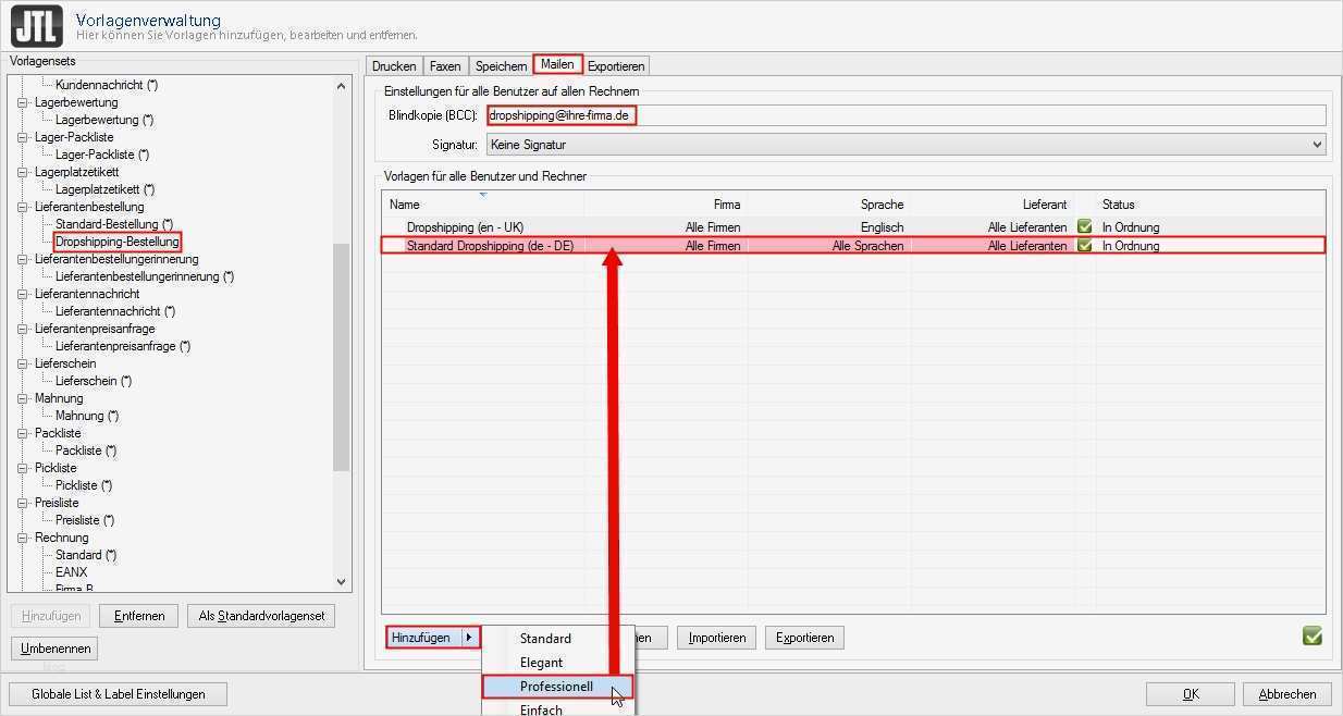 Jtl Vorlagen Luxus Kategorie Jtl Wawi Versandverwaltung Tutorial 06