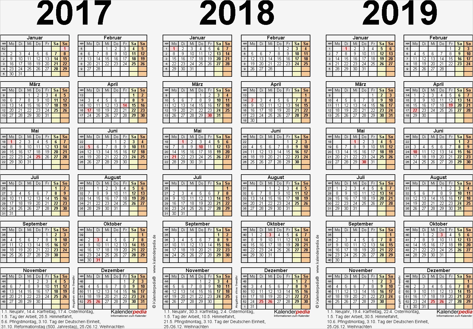 Kalendarium 2018 Vorlage Wunderbar Dreijahreskalender 2017 2018 2019 Als Pdf Vorlagen Zum