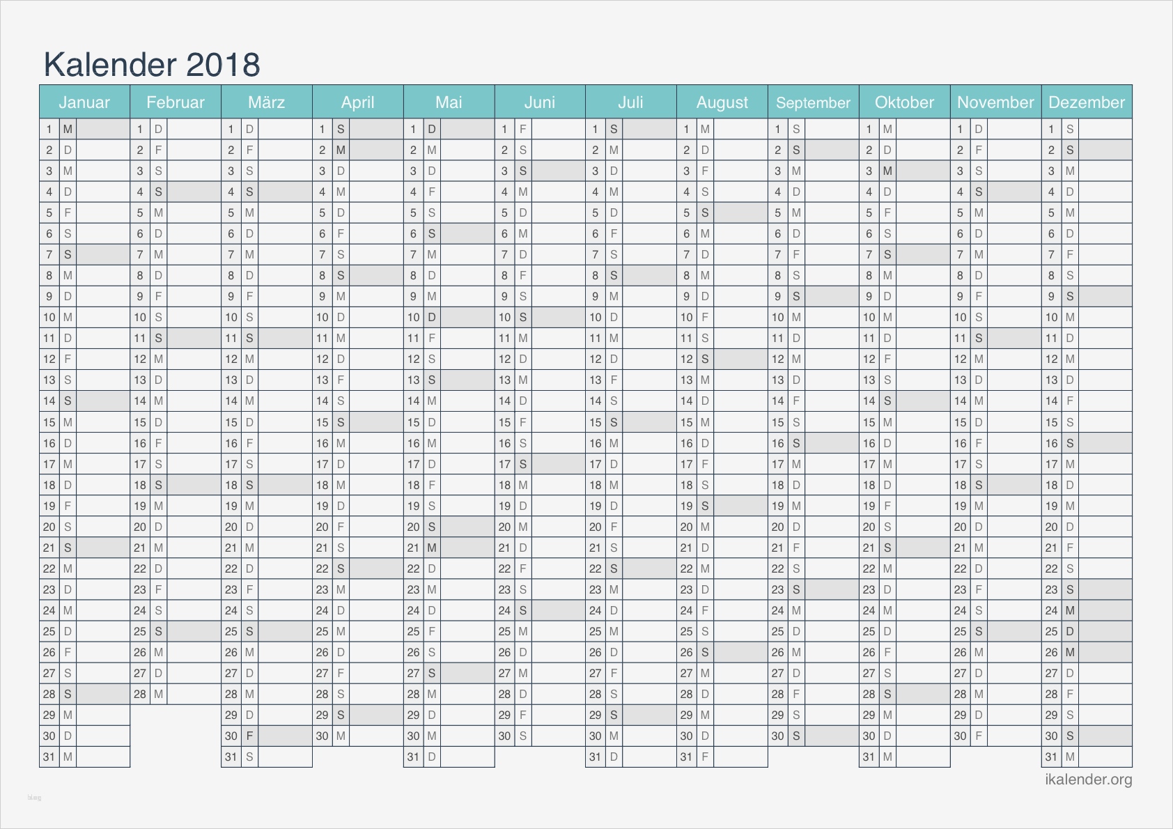 Kalender 2018 Vorlage Drucken Luxus Kalender 2018 Zum Ausdrucken Ikalender