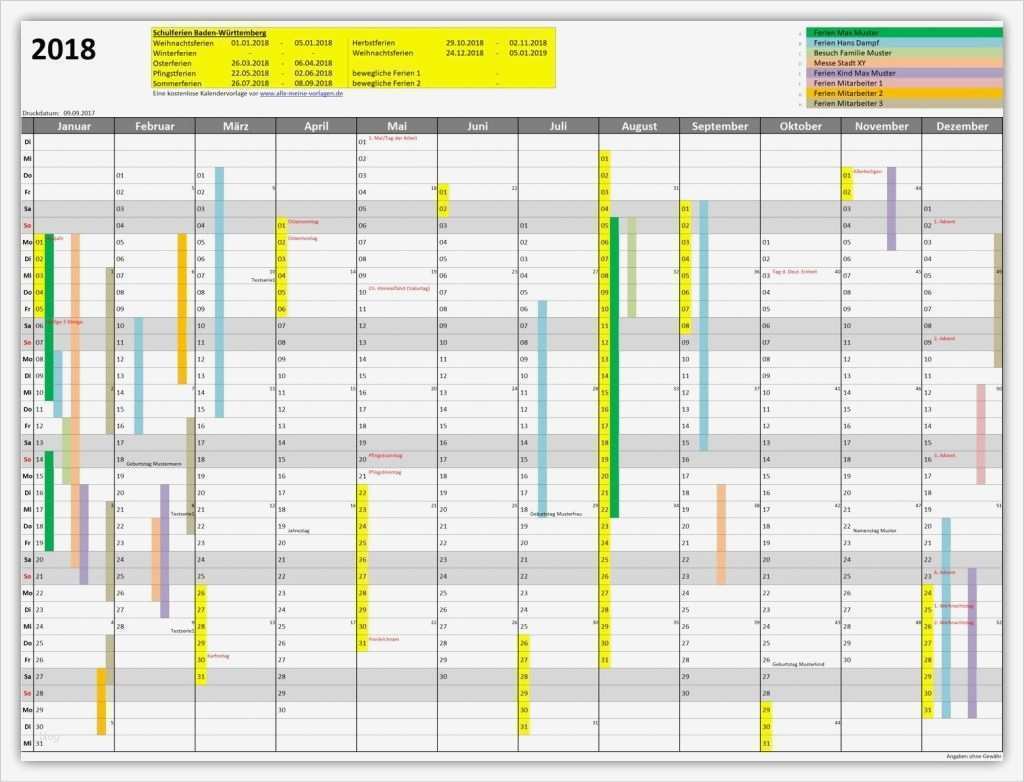 Kalender 2018 Vorlage Erstaunlich Mit Ser Kostenlosen Excel Vorlage Eines Jahreskalenders