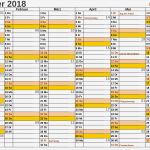 Kalender Vorlage 2018 Wunderbar Excel Kalender 2018 Kostenlos