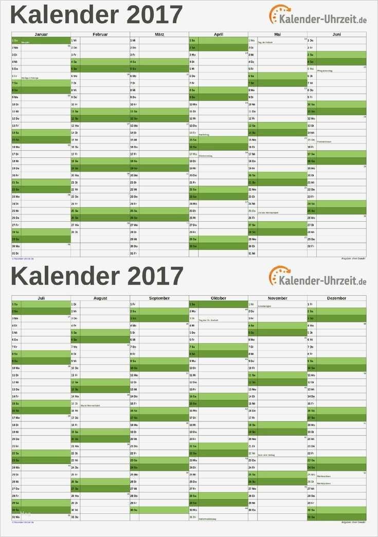 Kalender Vorlage Gut Kalender 2017 A5 Pdf Vorlage Grün Kaluhr Weitere