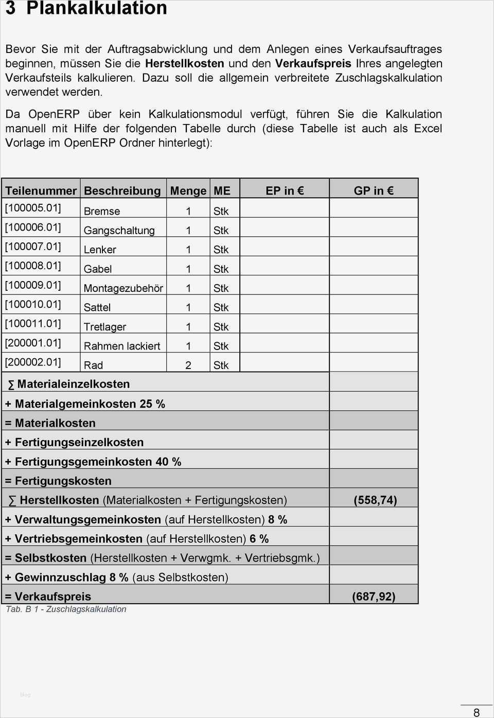 Kalkulation Verkaufspreis Excel Vorlage Elegant Übungsaufgaben Zur Auftragsabwicklung In Einem