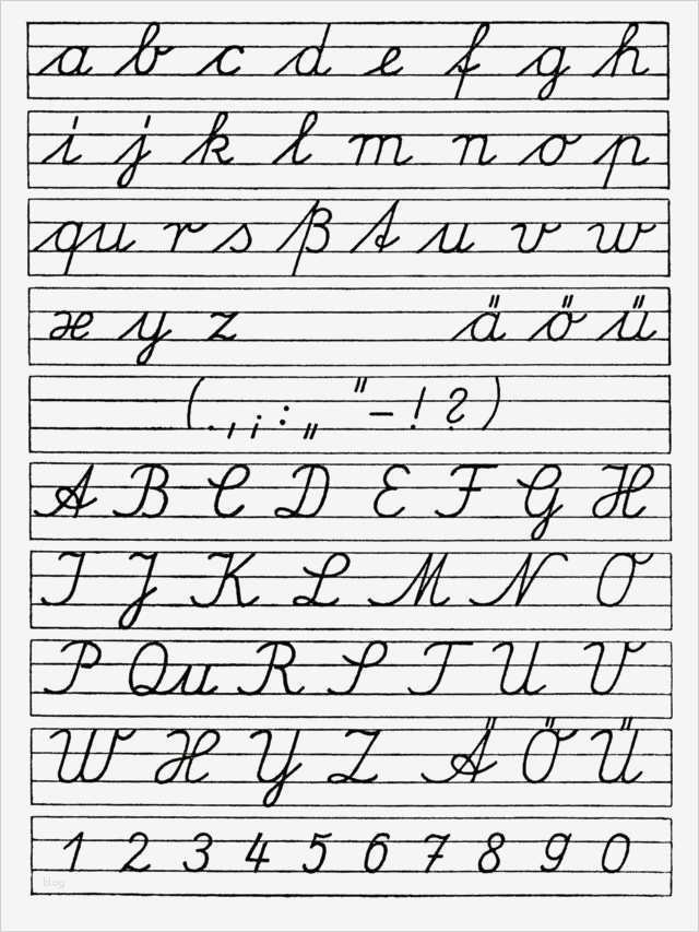 Kalligraphie Alphabet Vorlagen Bewundernswert Ausgangsschrift Der Ddr 1958 Schulausgangsschrift