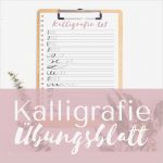 Kalligraphie Alphabet Vorlagen Kostenlos Wunderbar Kalligrafie Übungsblatt ⋆ Mädchenkunst
