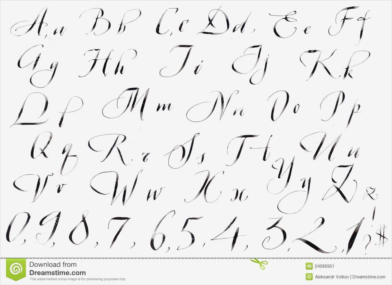 Kalligraphie Alphabet Vorlagen Schönste Kalligraphie Handgeschriebenes Alphabet Stockbild Bild
