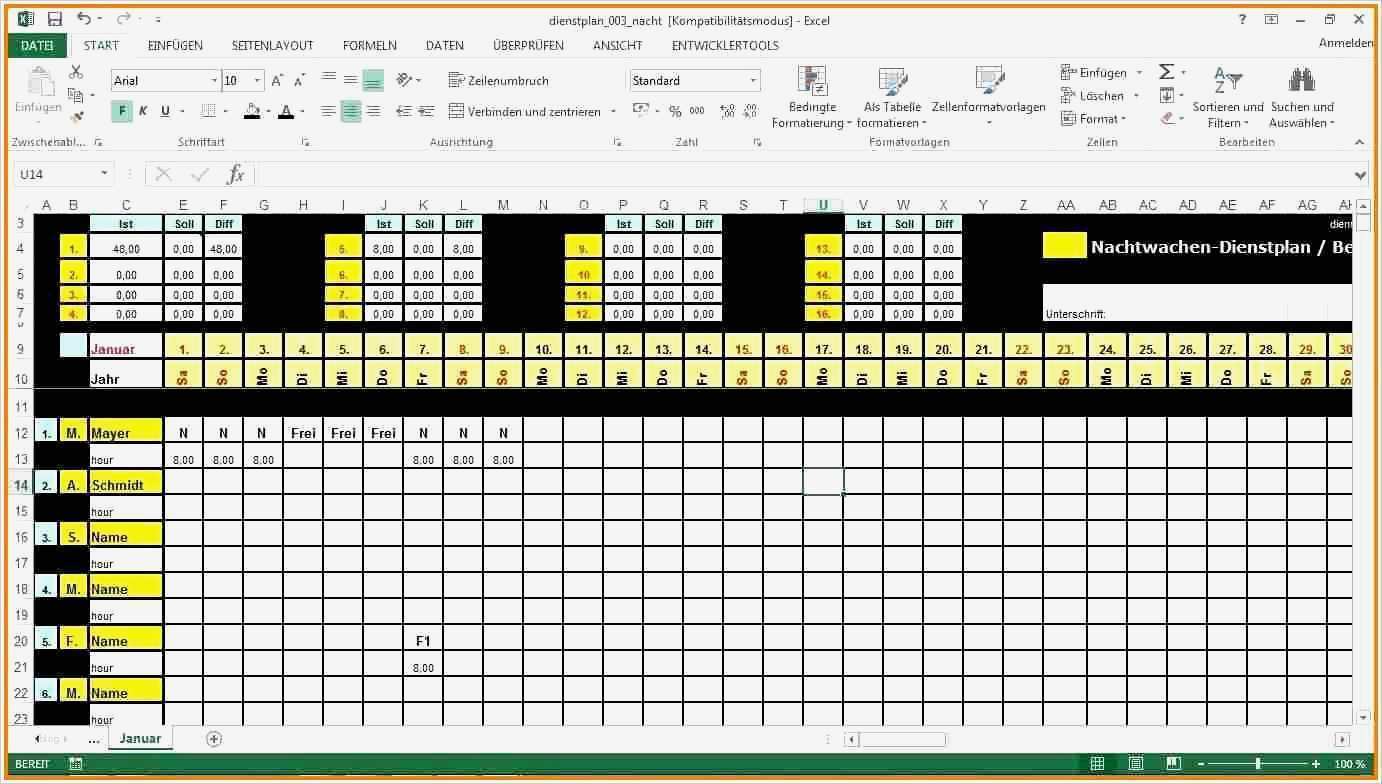 Kapazitätsplanung Mitarbeiter Excel Vorlage Neu Schichtplan Erstellen Excel Kostenlos 73 Elegant