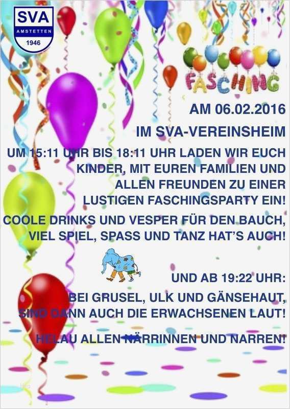 Karneval Einladung Vorlage Elegant Sva event Einladung Zum Fasching Im Sportheim